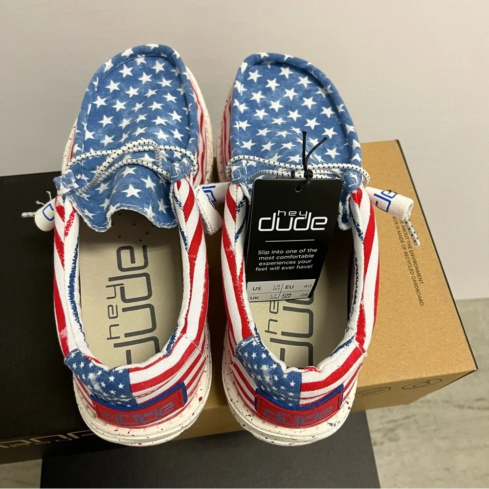 New Hey Dude Wally Stars n Stripes Multiple sizes  American Flag USA